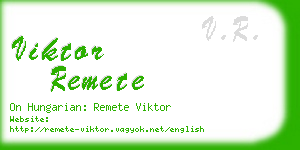 viktor remete business card